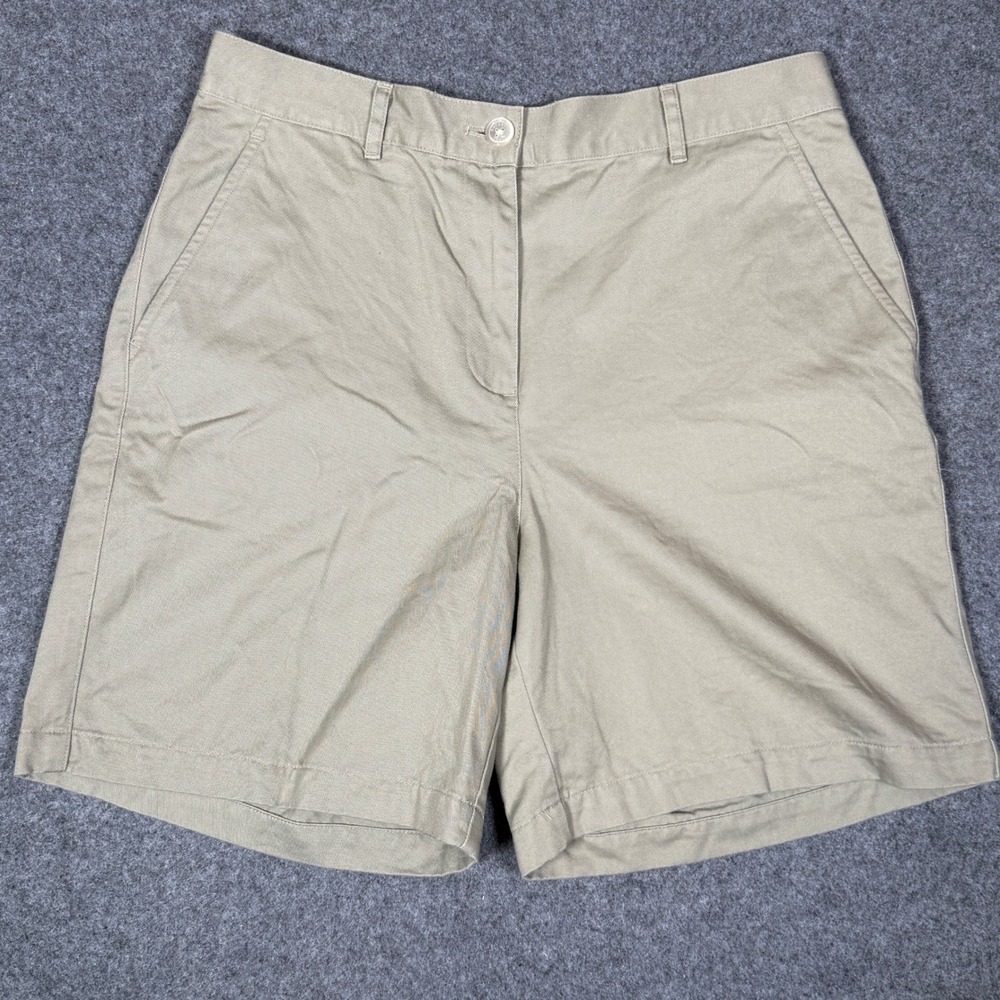 Lauren Ralph Lauren Womens Khaki Cotton Chino Bermuda Shorts Size 8 Tan